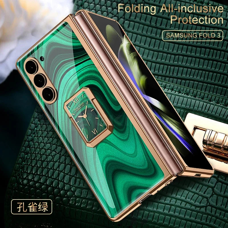 Luxury Clock Tempered Glass Case For Samsung Galaxy Fold Series - Premium Mobile Phone Cases from Dressmycell.com - Just $32! Shop now at Dressmycell.com Luxury Clock Tempered Glass Case For Samsung Galaxy Fold Series - Premium Mobile Phone Cases from Dressmycell.com - Just $32! Shop now at Dressmycell.com